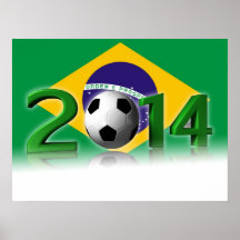 Fußball-Weltmeisterschaft 2014 Poster