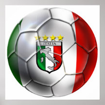 Fußballflagge Italiens Forza Azzurri Calcio Plakatdrucke
