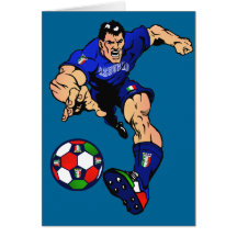 Fußballfußball-Geschenkideen Azzurri Mannes italie Karte