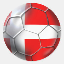 Fußballgeschenke Roligans Dänische Wikinger Dänema Runder Sticker