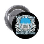 Fußballspiel hellblau anstecknadelbutton