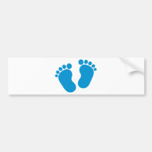 Füße des blauen Babys Autoaufkleber