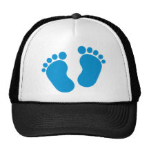 Füße des blauen Babys Mütze