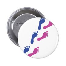 Fußfußdruck druckt Abdruck Anstecknadelbutton