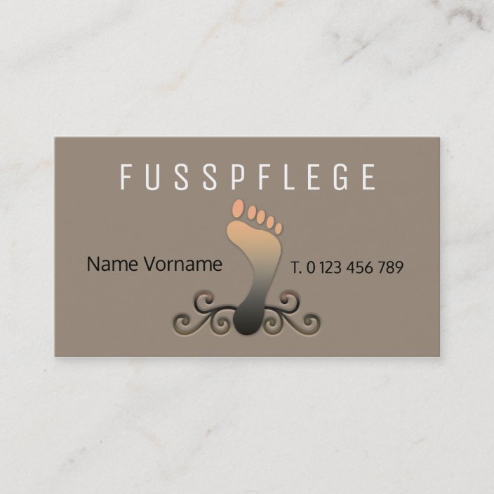 Fusspflege Visitenkarte Zazzle De