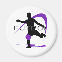 Futbol - lila - Jungen Kühlschrankmagnete