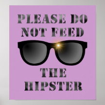 Füttern Sie das Hipster-Plakat