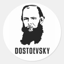Fyodor Dosoevsky Runde Sticker