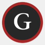 G: Anfangsg-Buchstabe G rote, weiße u. schwarze Au
