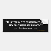 G.K. Chesterton auf Politikern Autosticker
