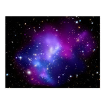 Galaxie-Gruppe MAC J0717 (Hubble Teleskop) Postkarte