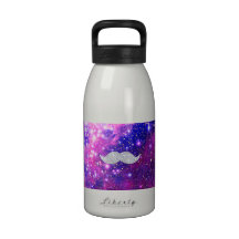 Galaxie-Nebelfleck-Glitter-Schnurrbart-Rosa-Raum Wasserflasche