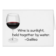 Galileo-Wein-Zitat Grußkarte