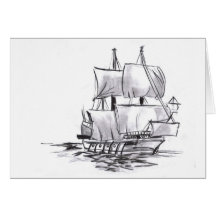 Galleon an der Seekunst-leeren Karte
