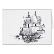 Galleon Kunst-leere Karte