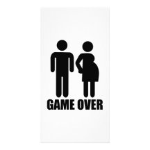 Game over Pregnancy Customized Photo Card