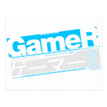 Gamer-Katakana - Videospiel-Japaner ゲーマー Postkarten