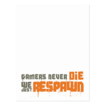 Gamers sterben nie wir gerade Respawn Postkarten