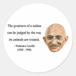 Gandhi Zitat 2b Runder Aufkleber