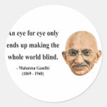 Gandhi Zitat 3b Runder Aufkleber