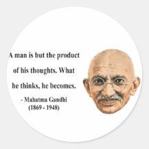 Gandhi Zitat 8b Sticker