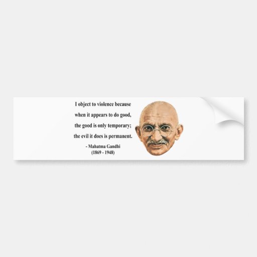 Gandhi Zitat 9b Auto Aufkleber