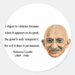 Gandhi Zitat 9b Runder Sticker