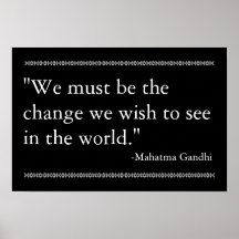 Gandhi Zitat Posterdruck