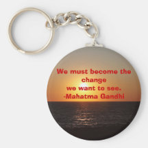 Gandhi Zitat-Sonnenuntergang Keychain Schlüsselanhänger
