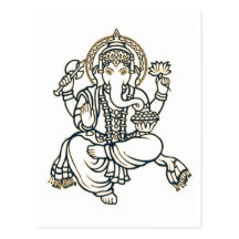 Ganesha hindische Gottheits-Gott Postkarte