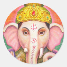 Ganeshas Segen Runde Sticker