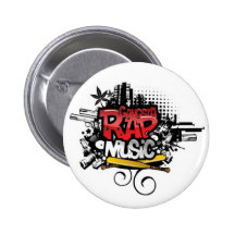GANGSTA RAP MUSIC - Buttons Anstecker Pin Button