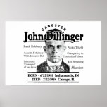 Gangster John Dillinger Plakat