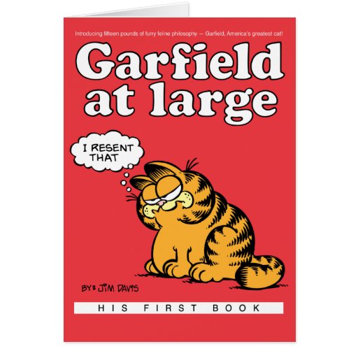 Garfield an der großen Anmerkungs-Karte