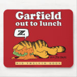 Garfield heraus, zum zu Mittag zu essen Mousepad