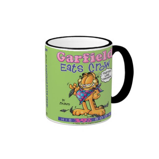 Garfield isst Krähen-Becher Tee Tasse
