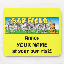 Garfield Logobox stören mich Mousepad