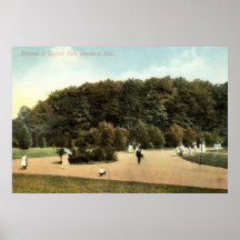 Garfield-Park, Cleveland Ohio 1910 Vintag Posterdrucke