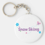 Garten-Flattern-Schnee-Skifahren Schlüsselband
