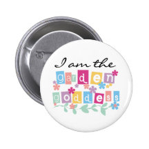 Garten-Göttin-T-Shirts und Geschenke Anstecknadelbutton