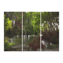 Garten-Park Leinwand Druck
