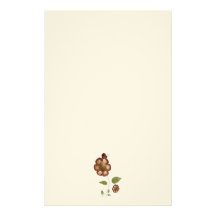 Garten-Sammlung · Blume mit Marienkäfer Personalisiertes Büropapier