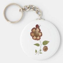 Garten-Sammlung · Blume mit Marienkäfer Schlüsselanhänger