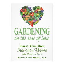 Gartenarbeit auf der Seite der Liebe Einladungen