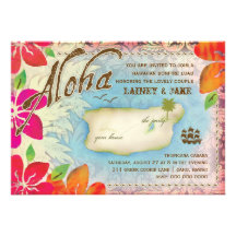 GASCHROMATOGRAPHIE | Aloha Luau Insel-Proben-Abend Individuelle Ankündigskarten