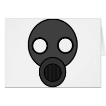 Gasmask cyberpunkstore grußkarten