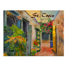 Gasse St. Croix Postkarte