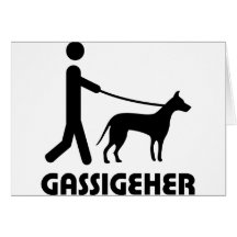 Gassigeher Hundewanderer hund Grußkarte