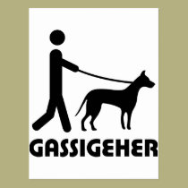 Gassigeher Hundewanderer hund postkarten