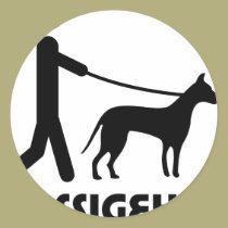 Gassigeher Hundewanderer hund aufkleber